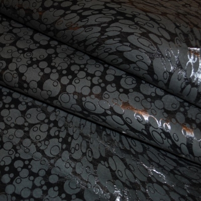 Кожа Овчина Принт темно-серые пузыри Е5820 
