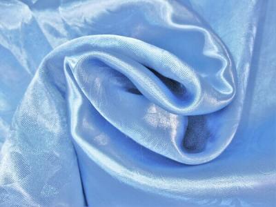 Портьерная ткань Блэкаут цвет голубой рисунок морозное утро