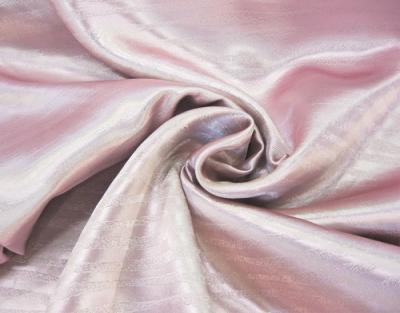 Портьерная ткань Блэкаут цвет розовый рисунок волна-песок