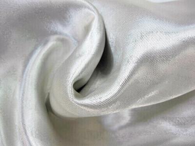 Портьерная ткань Блэкаут цвет серебро рисунок волна-песок