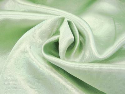 Портьерная ткань Блэкаут цвет зеленый рисунок цветы